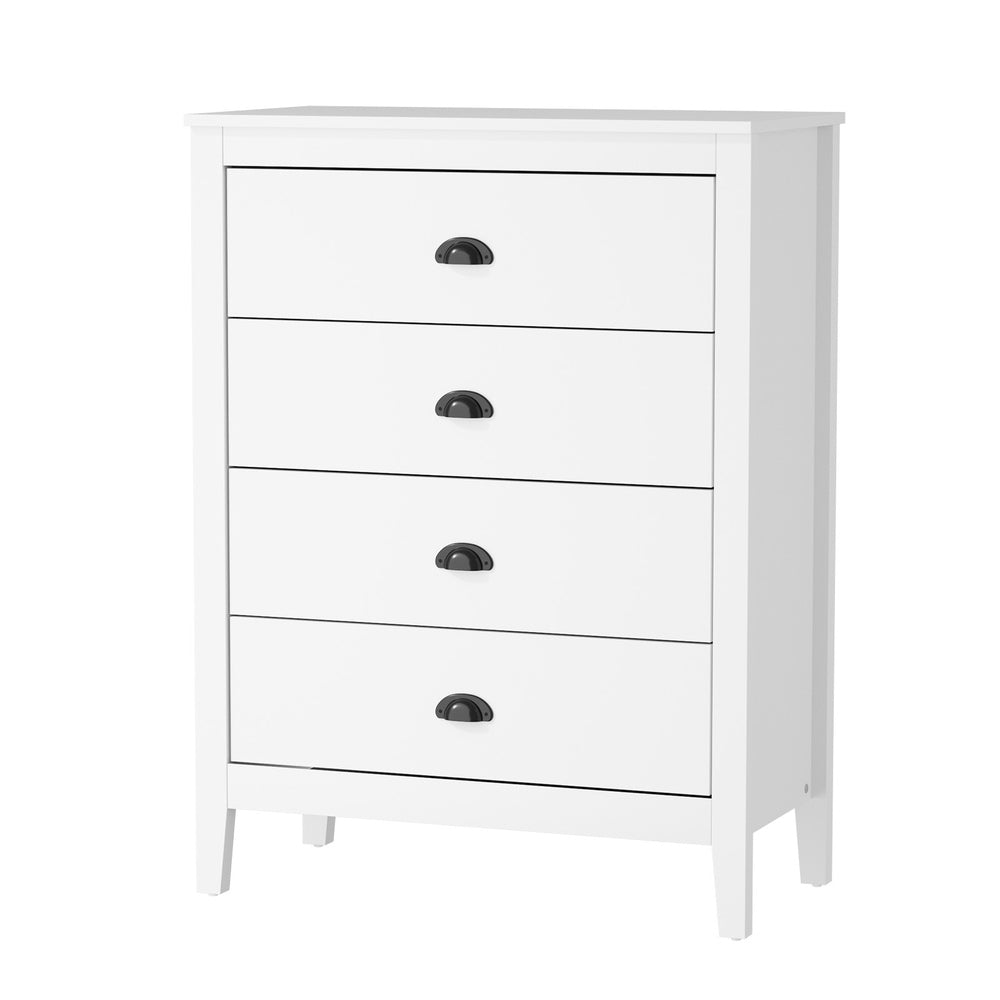 Oikiture 4 Chest of Drawers Dresser Vintage-Chest of Drawers-PEROZ Accessories