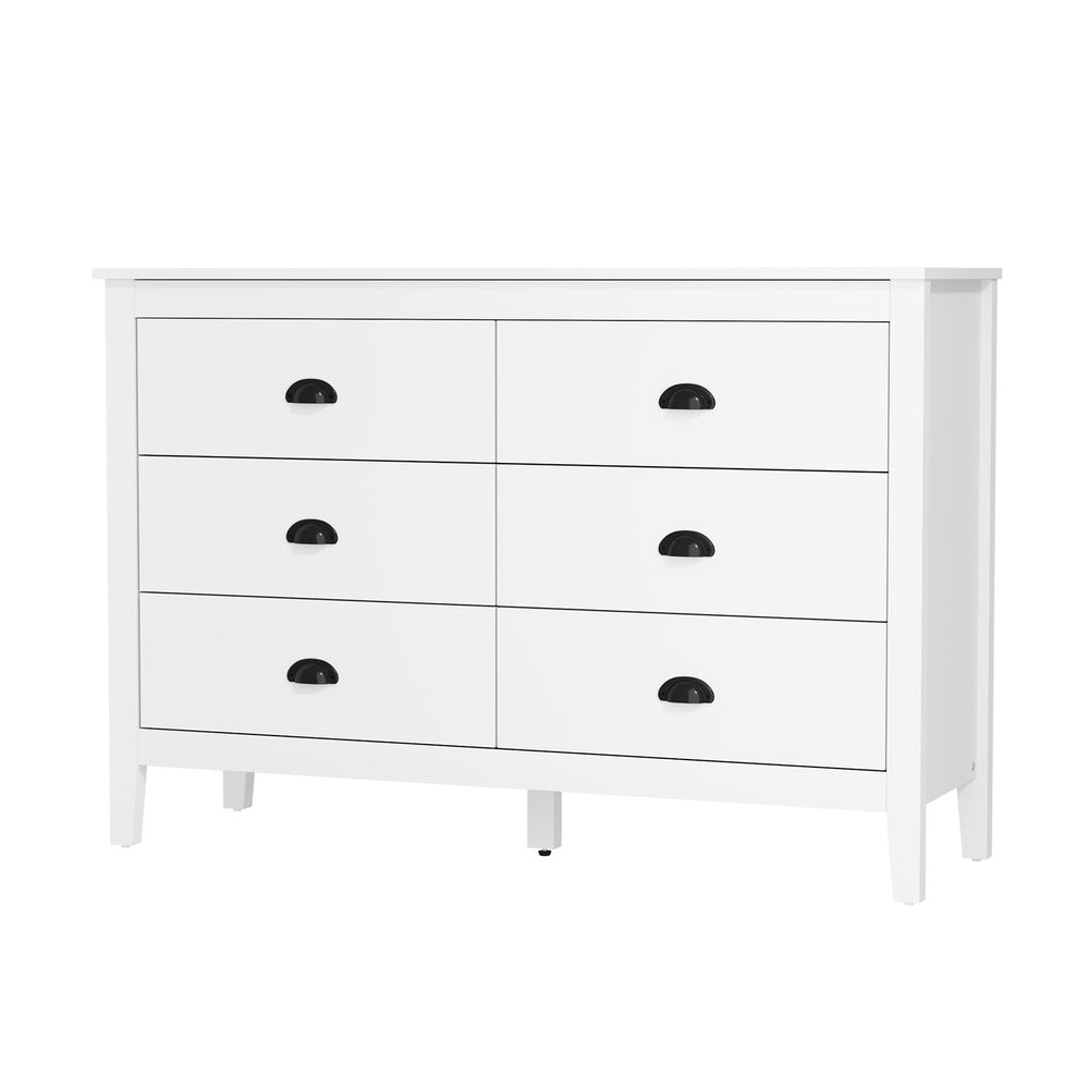 Oikiture 6 Chest of Drawers Dresser Vintage-Chest of Drawers-PEROZ Accessories