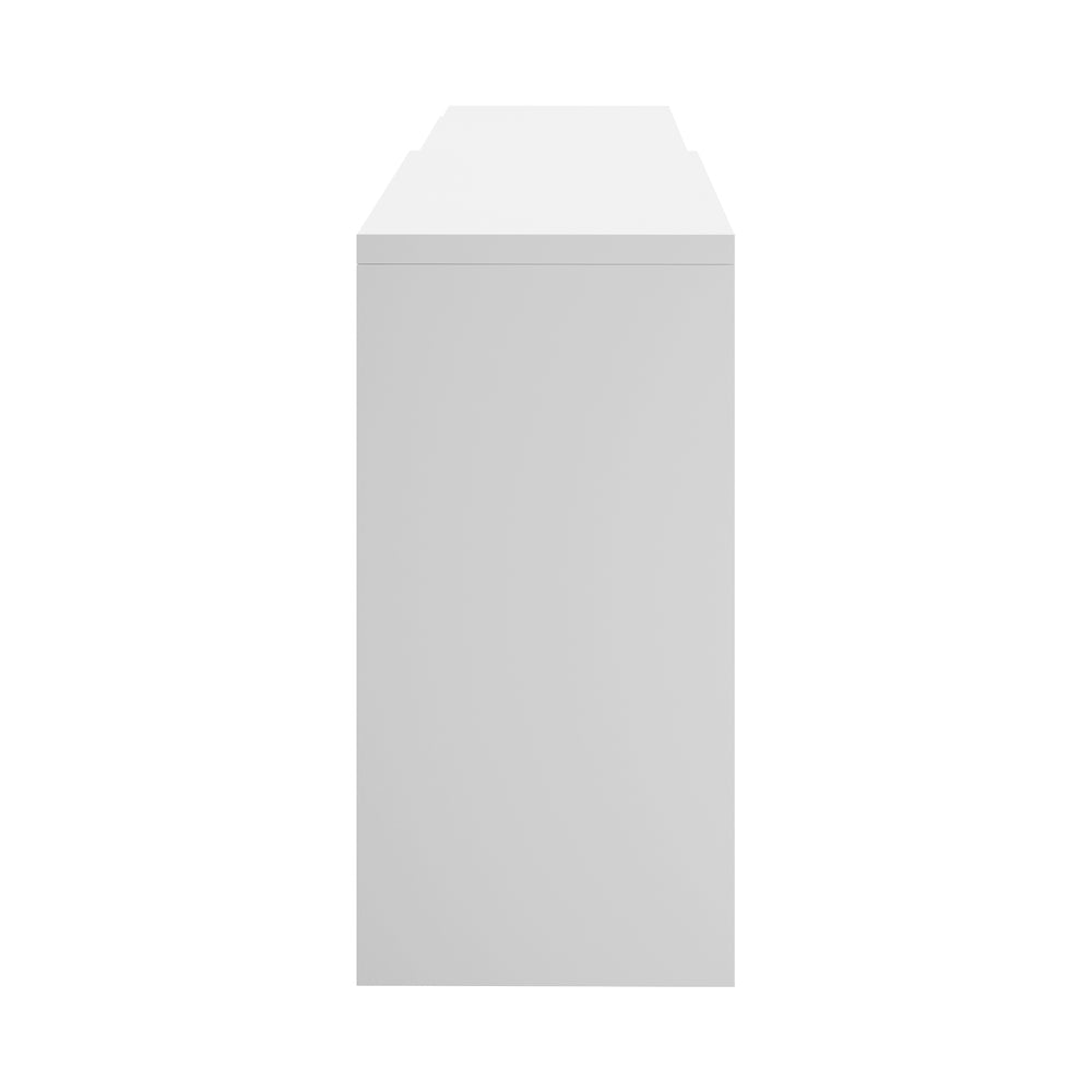 Oikiture 6 Chest of Drawers Dresser with Side Table White-Chest of Drawerss-PEROZ Accessories