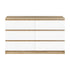 Oikiture 6 Chest of Drawers Tallboy Cabinet Dresser Table Wooden White Furniture-Chest of Drawers-PEROZ Accessories
