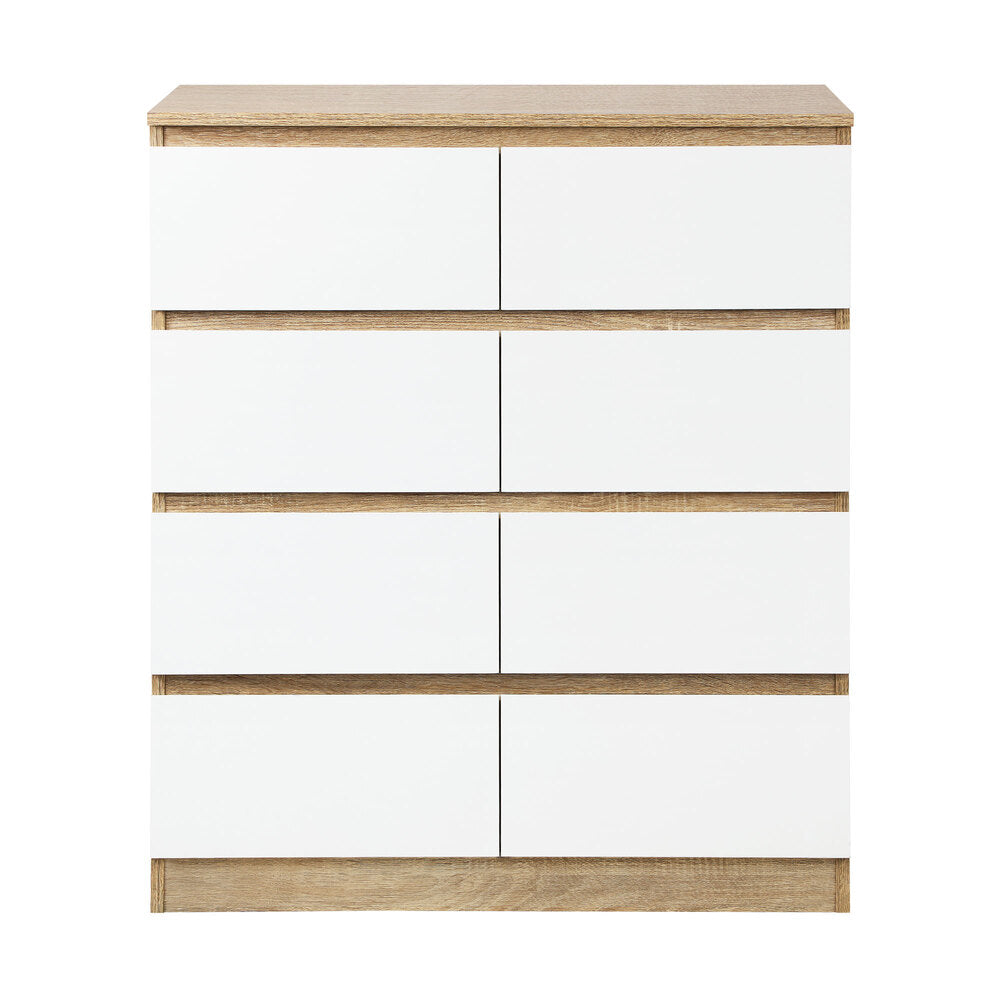 Oikiture Chest of Drawers 8 Drawers Tallboy Cabinet Home Furniture-Chest of Drawers-PEROZ Accessories