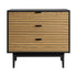Oikiture 3 Chest of Drawers Dresser Table Bedside Lowboy Storage Cabinet-Bedside Tables-PEROZ Accessories