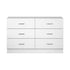 Oikiture 6 Chest of Drawers Tallboy Dresser Table Lowboy Storage Cabinet White-Drawers-PEROZ Accessories
