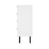 Oikiture 4 Chest of Drawers Tempered Glass Doors White-Chest of Drawers-PEROZ Accessories