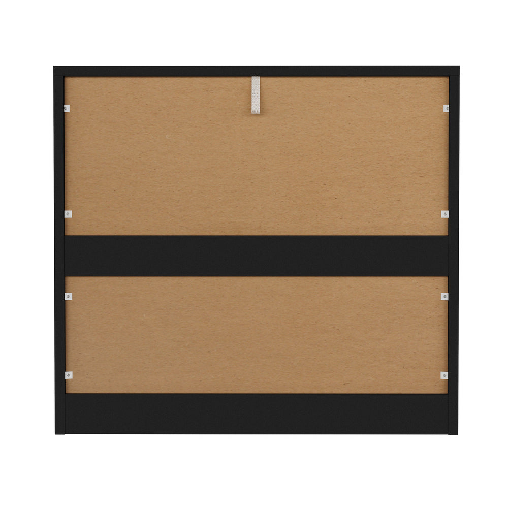 Oikiture 3 Chest of Drawers Lowboy Dresser Table Black-Chest of Drawers-PEROZ Accessories