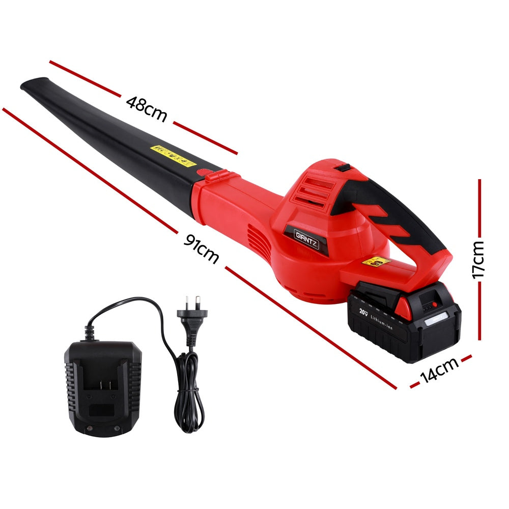 Giantz 20V Cordless Leaf Blower 12000RPM Powerful Garden Electric Lawn Cleaner-Home & Garden > Garden Tools > Leaf Blowers-PEROZ Accessories