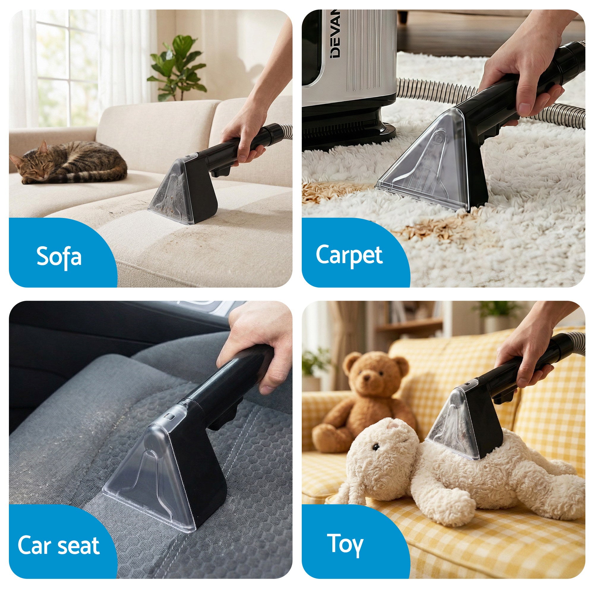 Devanti Carpet Washer Vacuum Cleaner 600W 13kpa Hose Self-Cleaning Function-Auto Accessories > Auto Accessories Others > Automotive Cleaning-PEROZ Accessories