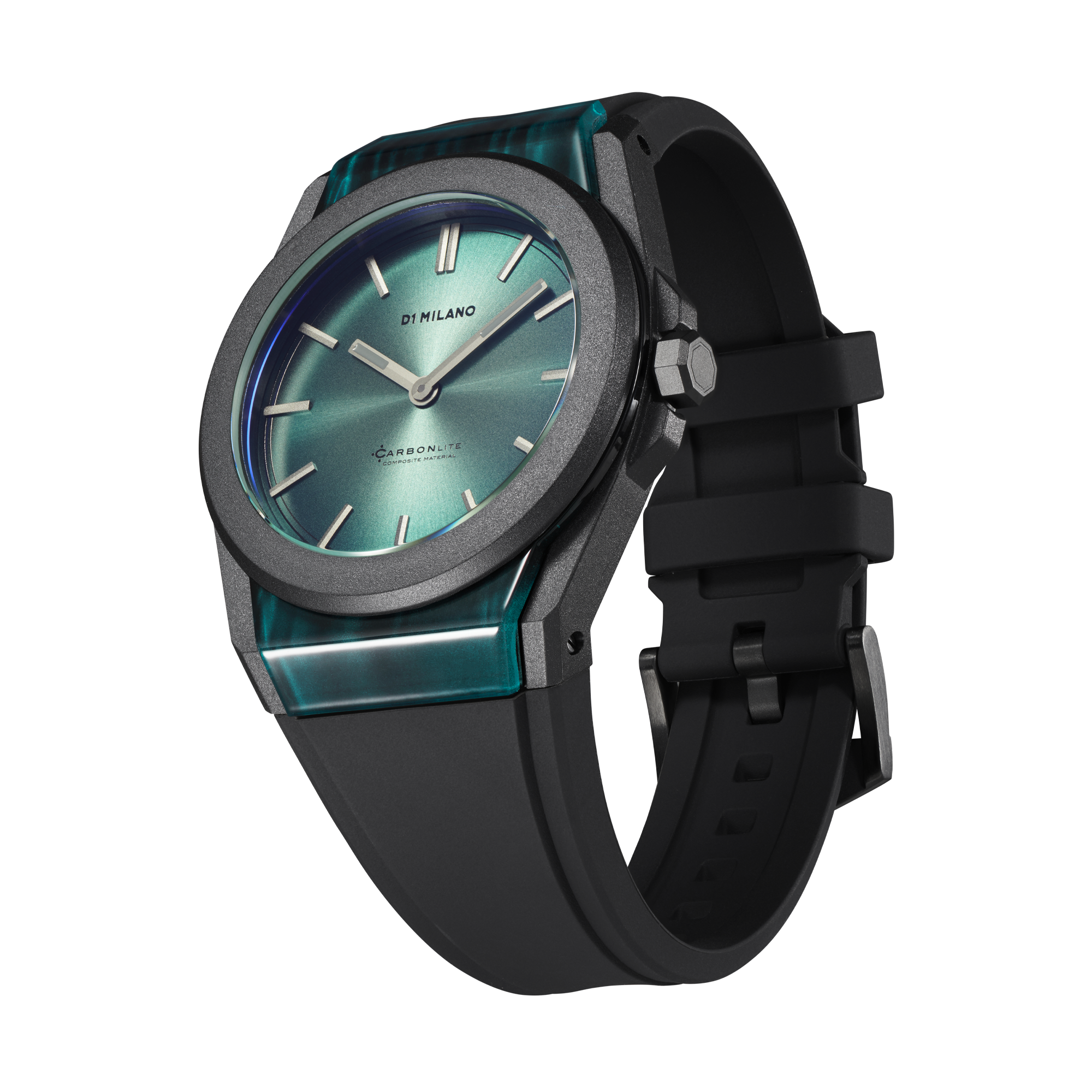 D1 Milano Carbonlite Green 40.5mm Watch-Quartz Watches-PEROZ Accessories