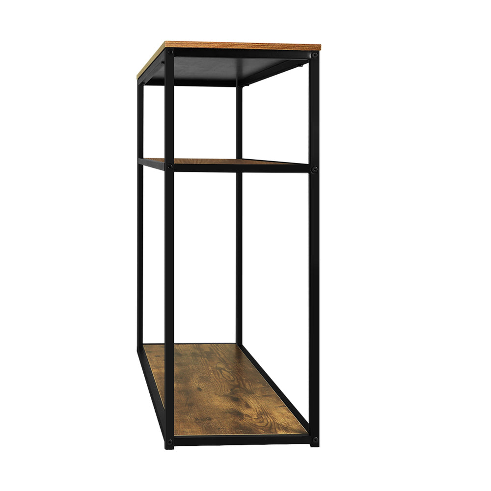 Oikiture Hall Console Table Metal Hallway Desk Entry Display Wooden Furniture-Console Tables-PEROZ Accessories