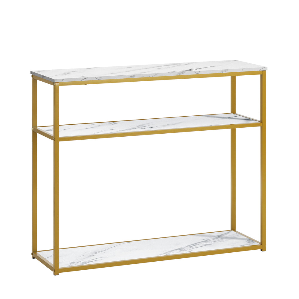 Oikiture Hall Console Table Metal Hallway Desk Entry Display Wh&GD Furniture-Console Tables-PEROZ Accessories