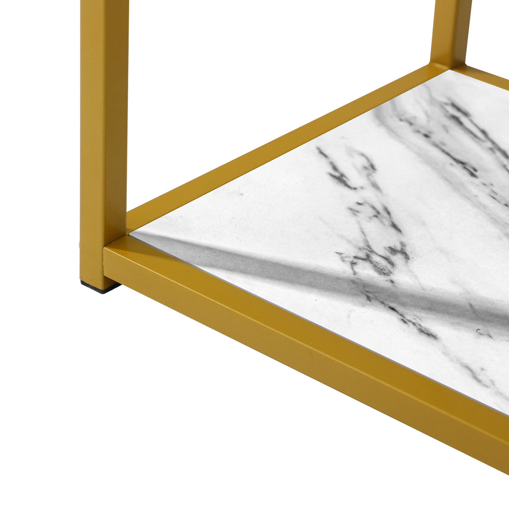 Oikiture Hall Console Table Metal Hallway Desk Entry Display Wh&GD Furniture-Console Tables-PEROZ Accessories