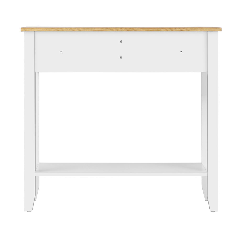 Oikiture Console Table Hallway Entry 2 Drawers Hall Side Display Shelf Desk-Console Tables-PEROZ Accessories