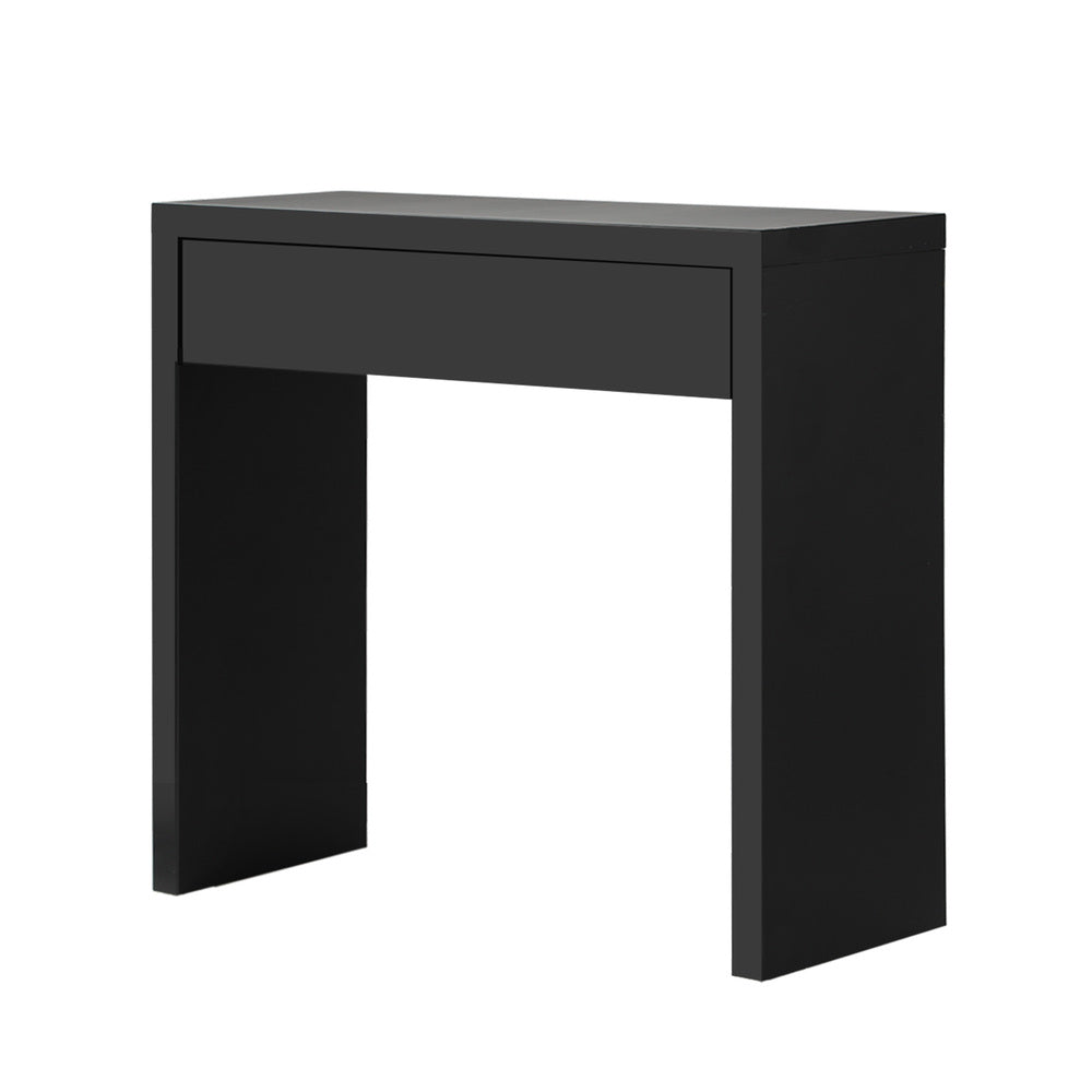 Oikiture Console Table with Drawer Black-Console Table-PEROZ Accessories