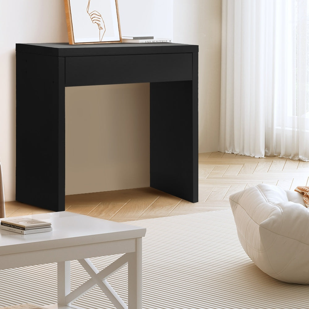 Oikiture Console Table with Drawer Black-Console Table-PEROZ Accessories