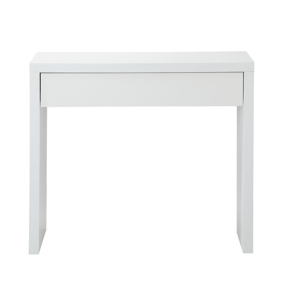 Oikiture Console Table with Drawer White-Console Table-PEROZ Accessories
