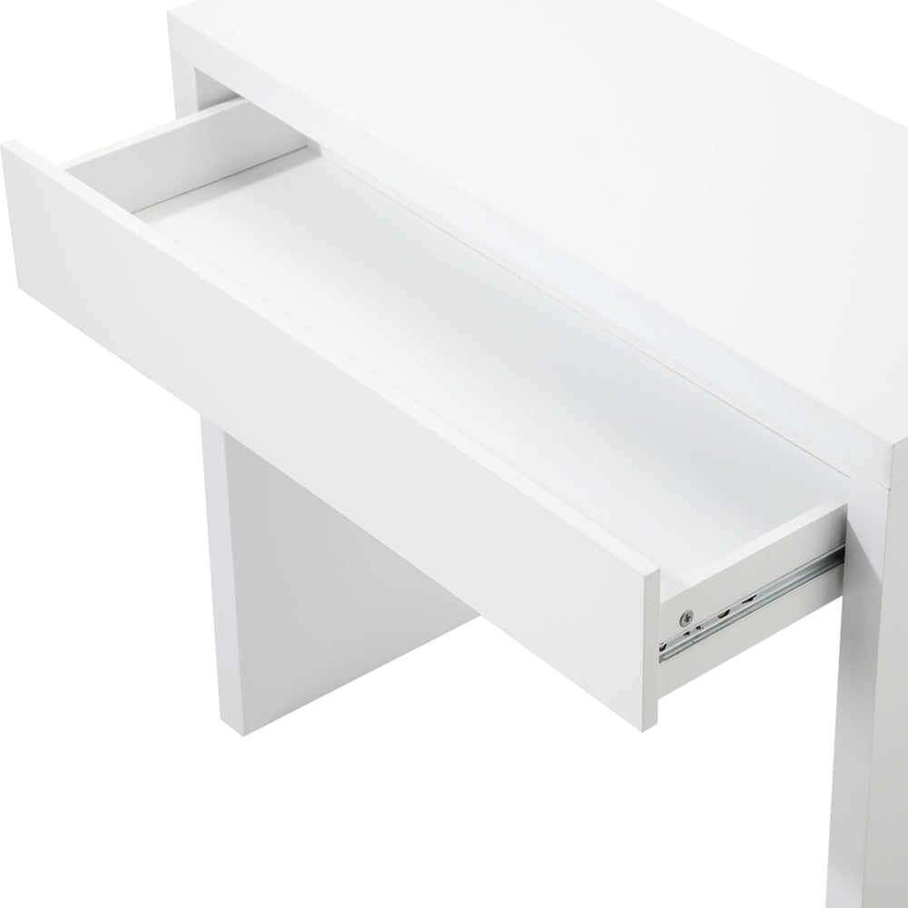 Oikiture Console Table with Drawer White-Console Table-PEROZ Accessories
