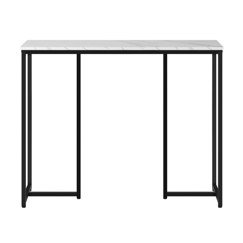 Oikiture Console Table with Metal Frame 95 x 29 x 78.5 Hallway Table Display Side Table-Console Tables-PEROZ Accessories