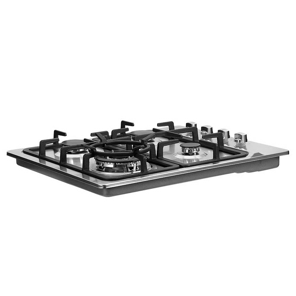 Devanti Gas Cooktop 60cm Stove Hob Silvir-Appliances > Kitchen Appliances-PEROZ Accessories