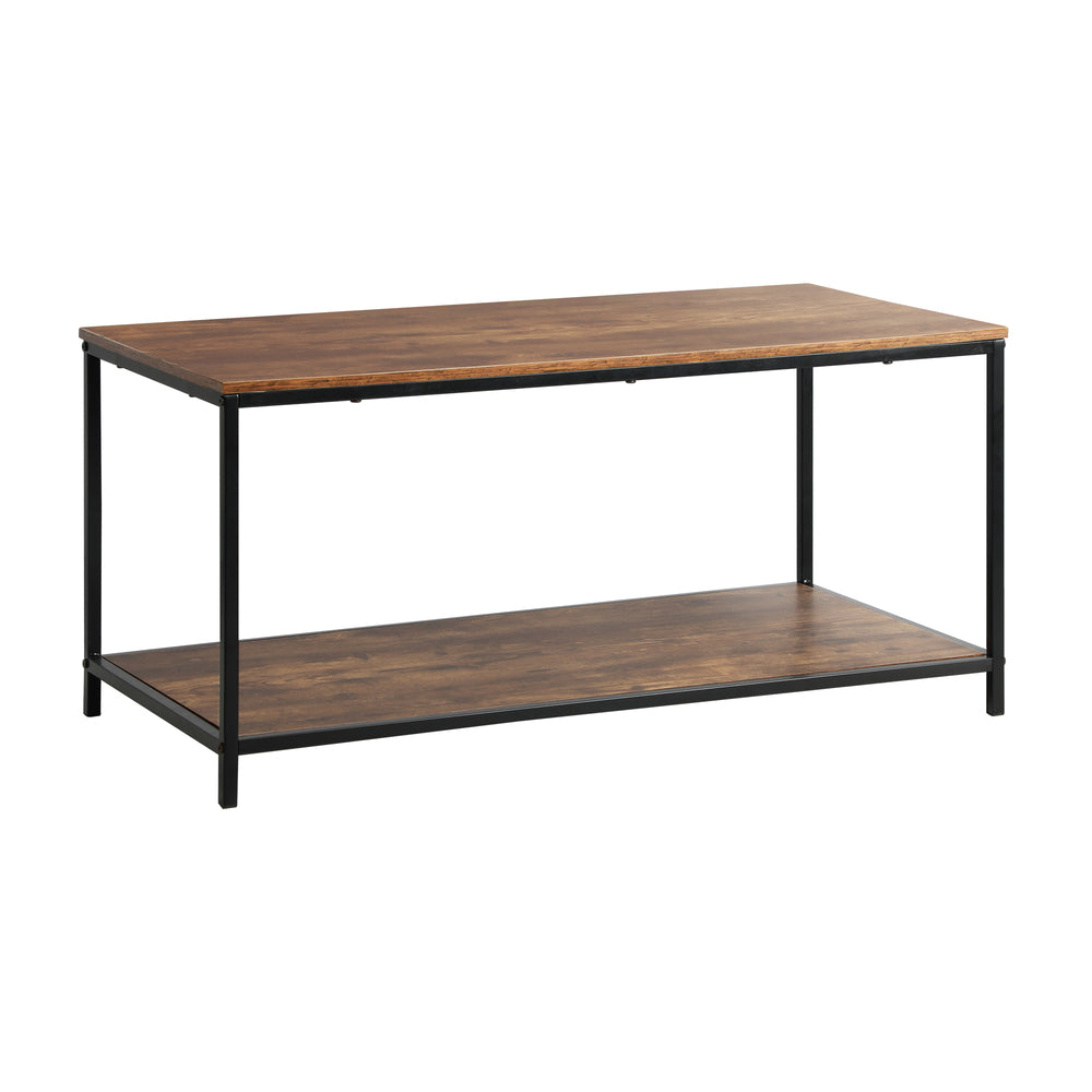 Oikiture Coffee Table Side Table Storage Rack Shelf 2-Tier Industrial Furniture-Coffee Tables-PEROZ Accessories