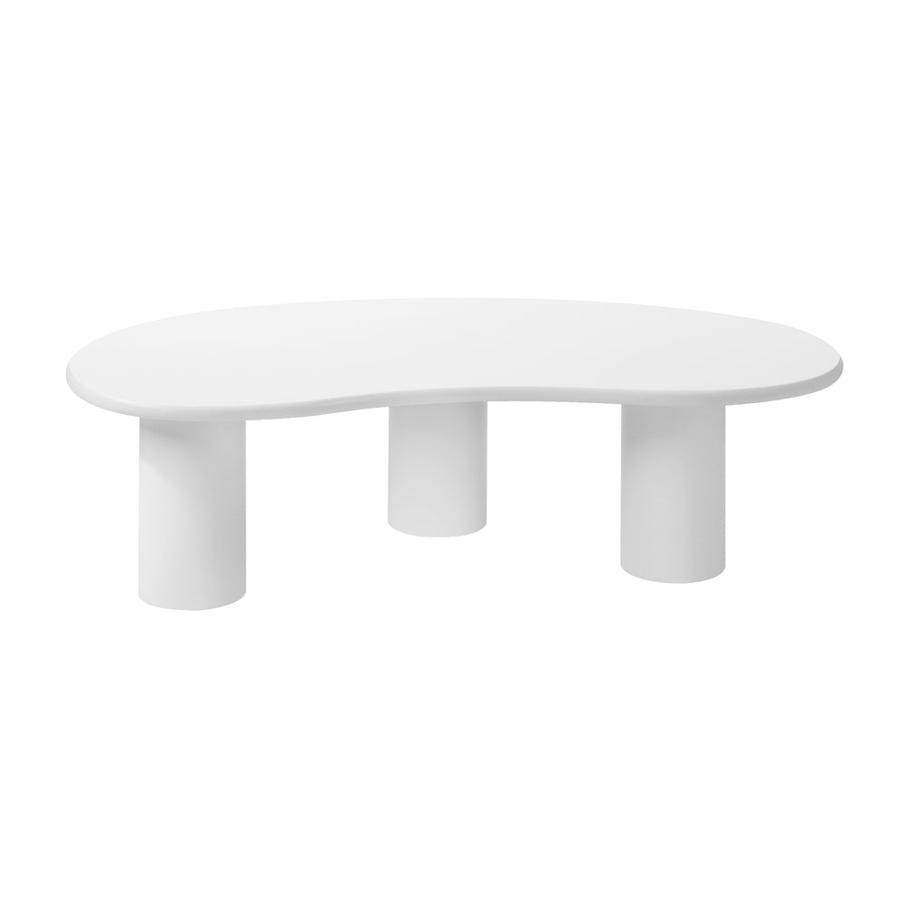 Oikiture Coffee Table Side Tables Living Room Irregular White-Coffee Tables-PEROZ Accessories