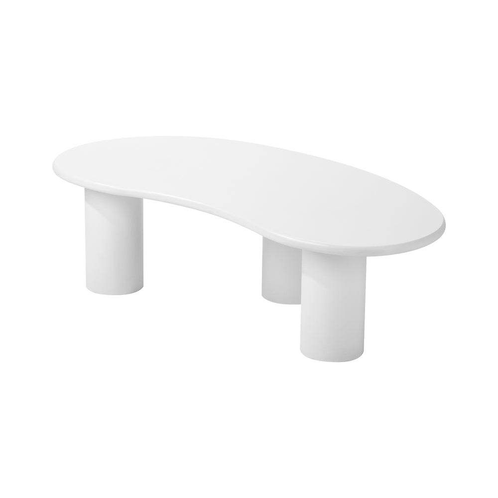 Oikiture Coffee Table Side Tables Living Room Irregular White-Coffee Tables-PEROZ Accessories