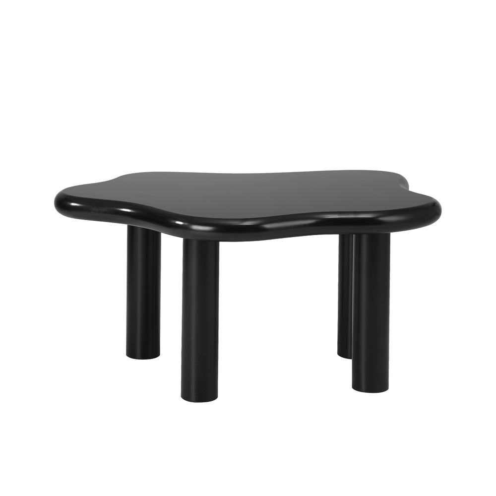 Oikiture Coffee Table Side Tables Black Irregular-Coffee Tables-PEROZ Accessories