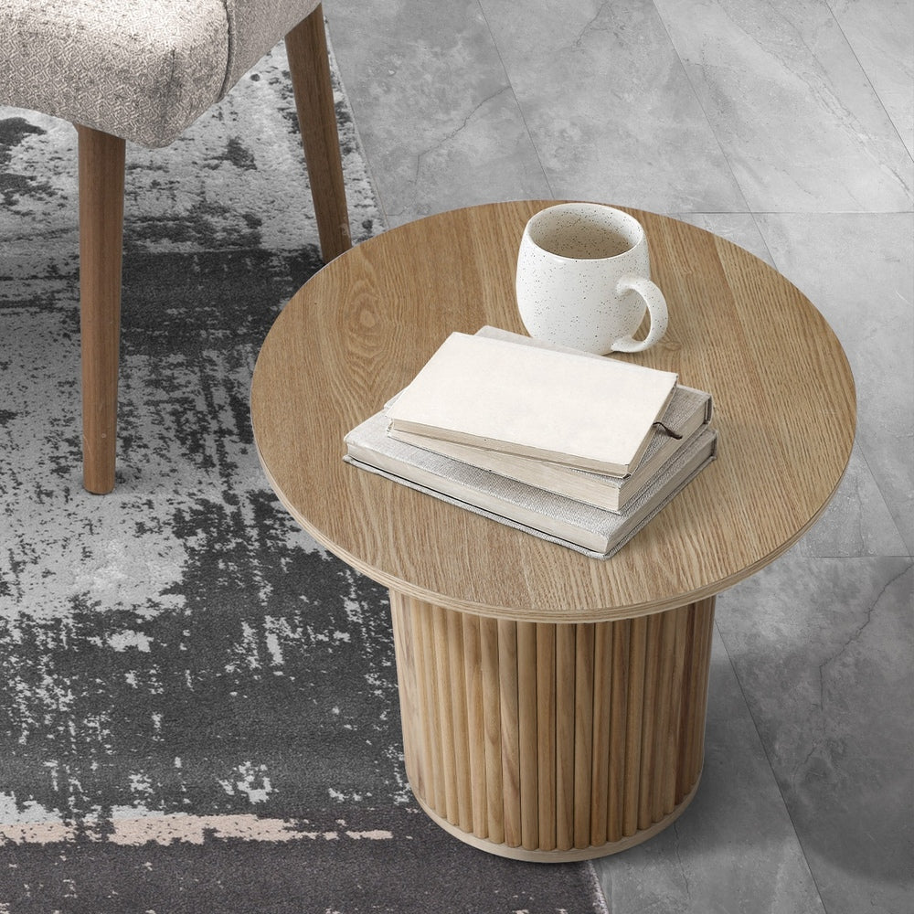 Oikiture Coffee Table Side End Tables Natural-Coffee Table-PEROZ Accessories