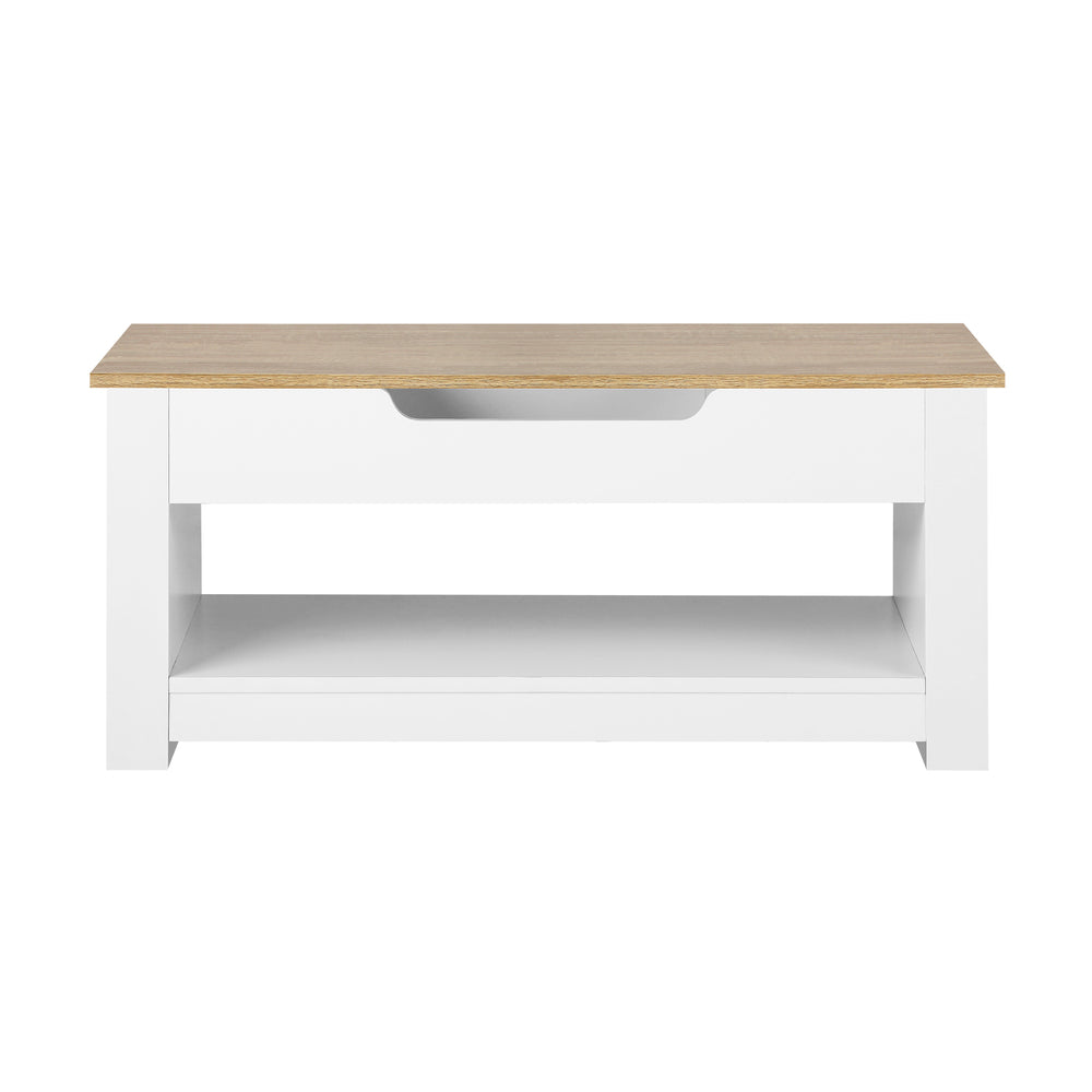 Oikiture Coffee Table Lift Up Top Modern Tables Hidden Storage Shelf Display-Coffee Tables-PEROZ Accessories