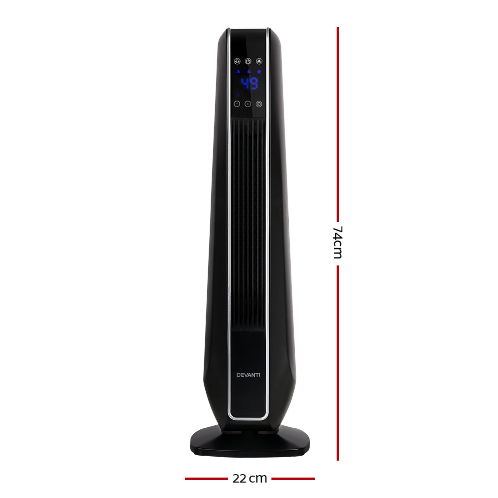 Devanti Electric Ceramic Tower Heater 2400W-Heaters-PEROZ Accessories