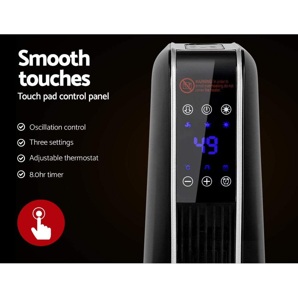 Devanti Electric Ceramic Tower Heater 2400W-Heaters-PEROZ Accessories