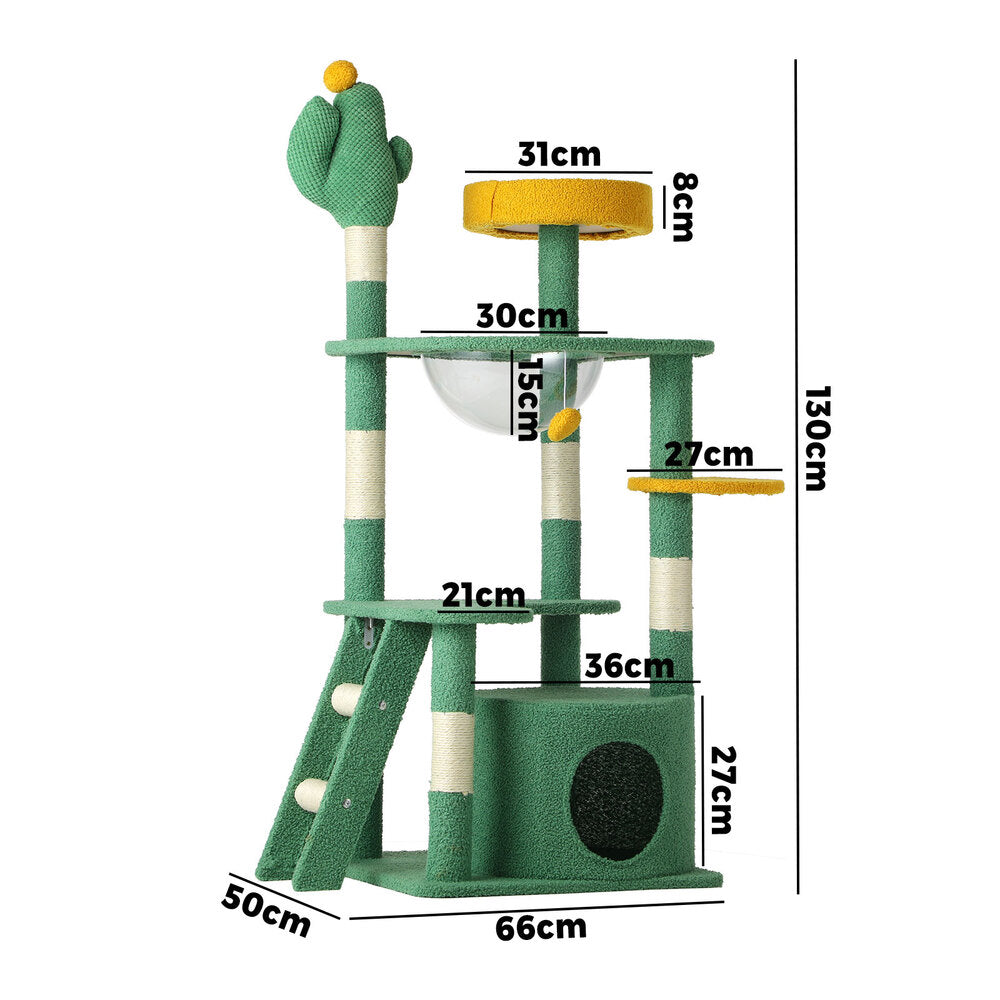 Alopet Cat Tree Tower Scratching Post 130cm Furniture Scratcher Pet Condo House-Cat Trees-PEROZ Accessories