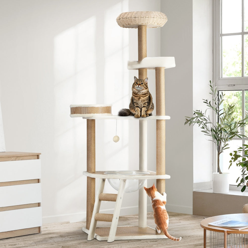 Alopet Cat Tree Rattan Cat Scratching Post 153CM-Cat Tree-PEROZ Accessories
