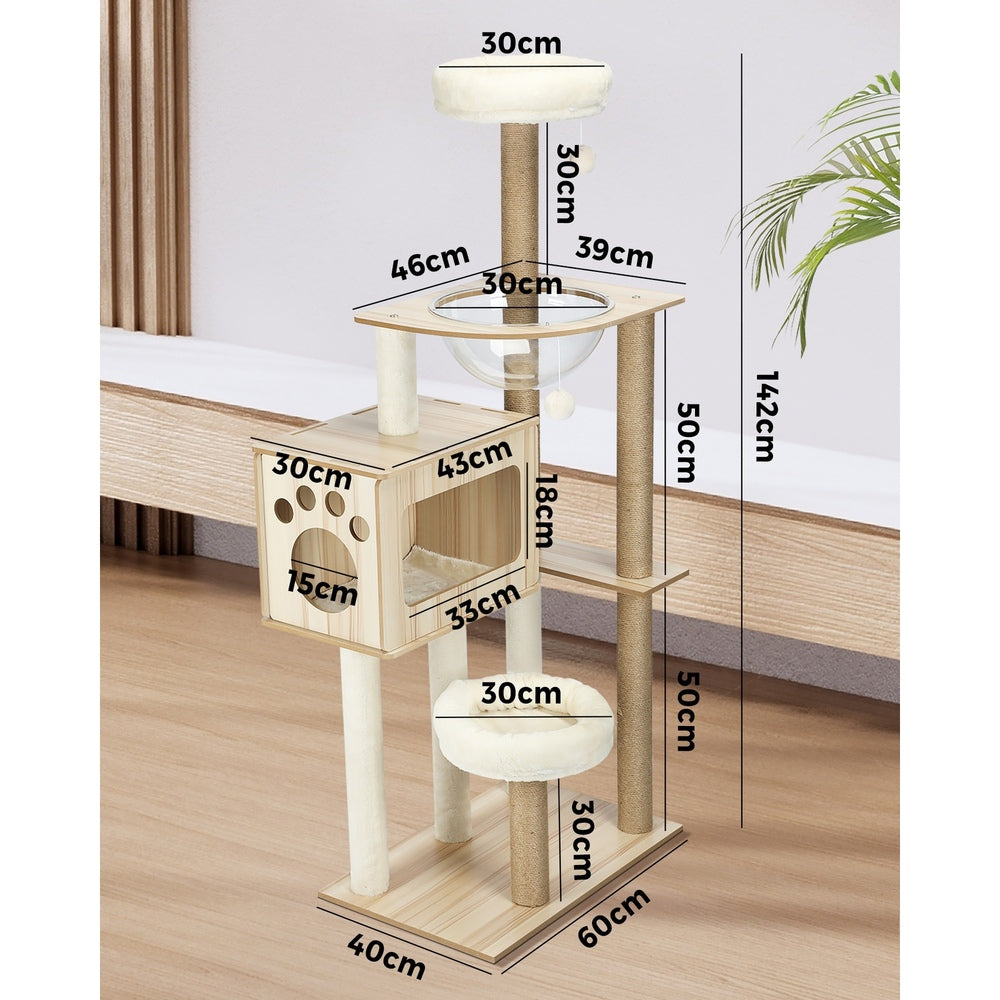 Alopet Cat Tree Tower Scratching Post Scratcher Cats Condo House Bed Furniture-Cat Trees-PEROZ Accessories