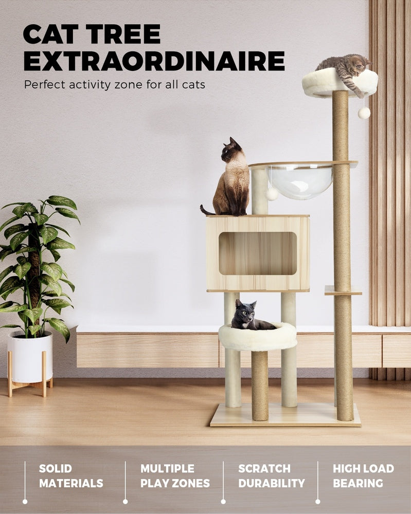Alopet Cat Tree Tower Scratching Post Scratcher Cats Condo House Bed Furniture-Cat Trees-PEROZ Accessories