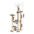 Alopet 132cm Cat Tree Wooden Cat Tower with Cat Scratching Post and Acrylic Bowl-Cat Trees-PEROZ Accessories