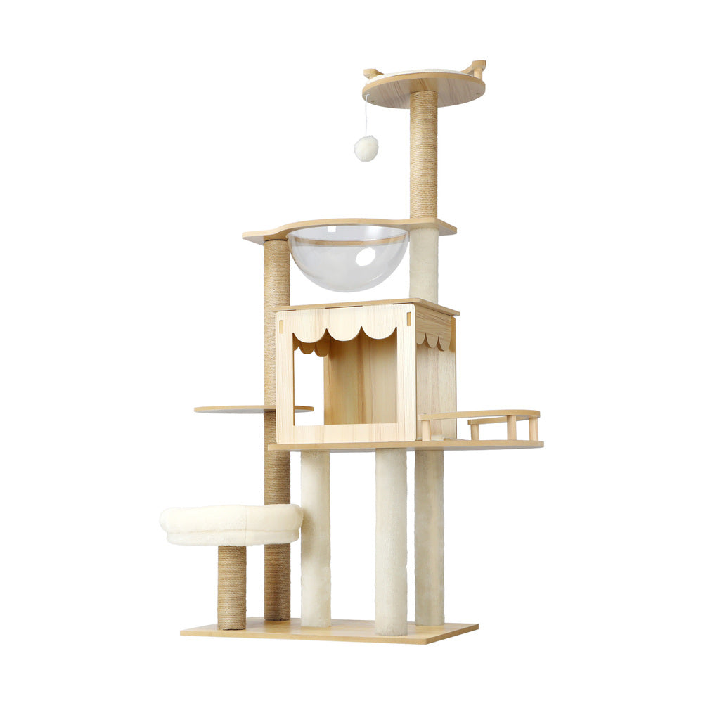 Alopet Cat Tree 131cm Cat Tower with Cat Scratching Post and Cat Condo-Cat Trees-PEROZ Accessories