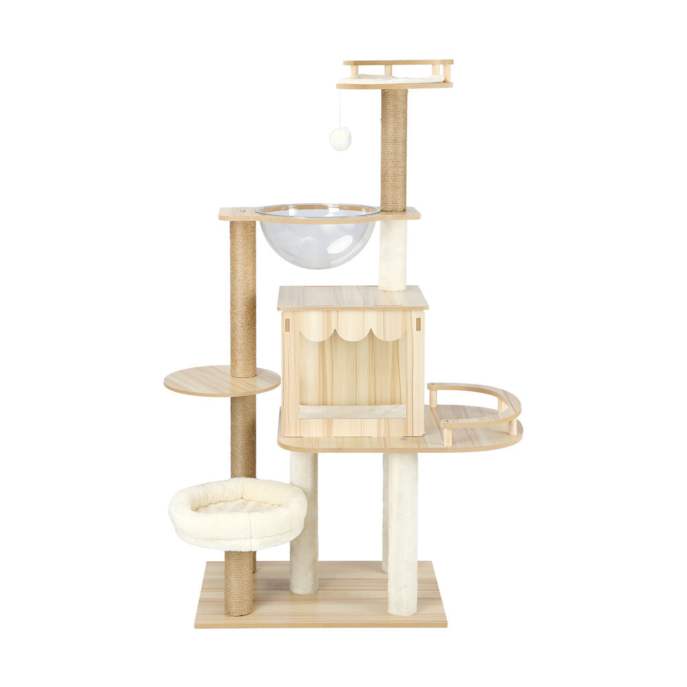 Alopet Cat Tree 131cm Cat Tower with Cat Scratching Post and Cat Condo-Cat Trees-PEROZ Accessories