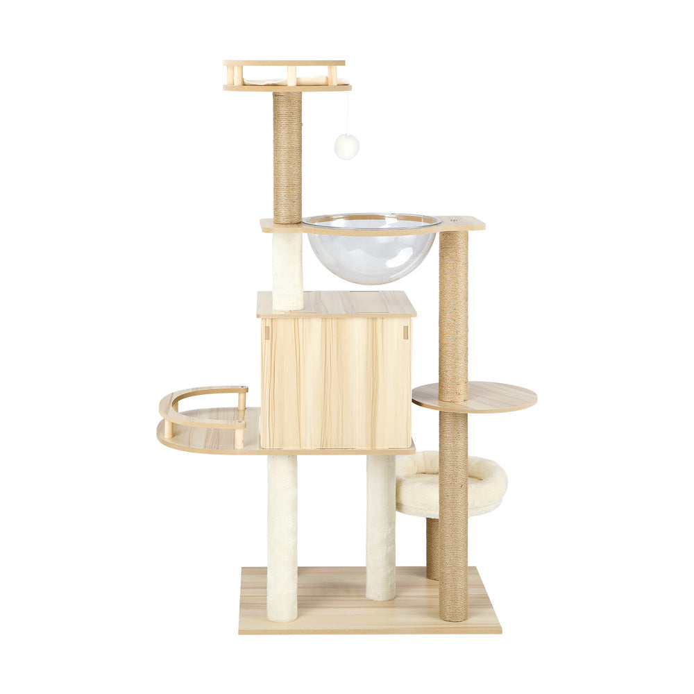 Alopet Cat Tree 131cm Cat Tower with Cat Scratching Post and Cat Condo-Cat Trees-PEROZ Accessories