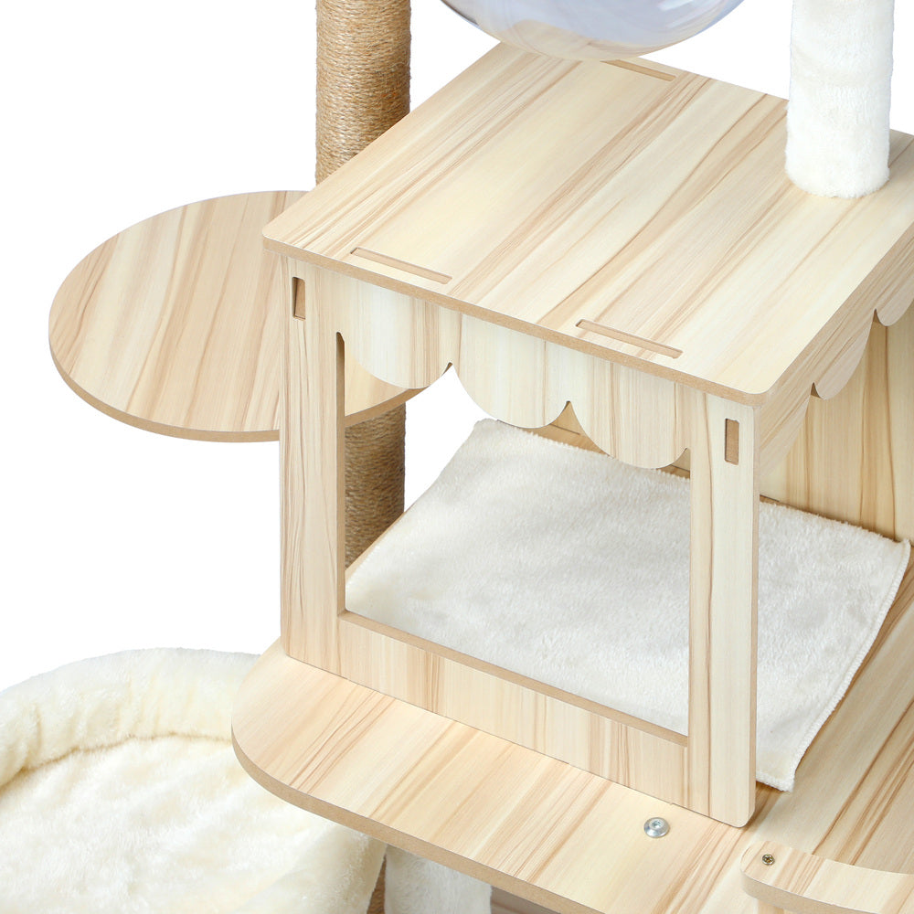 Alopet Cat Tree 131cm Cat Tower with Cat Scratching Post and Cat Condo-Cat Trees-PEROZ Accessories