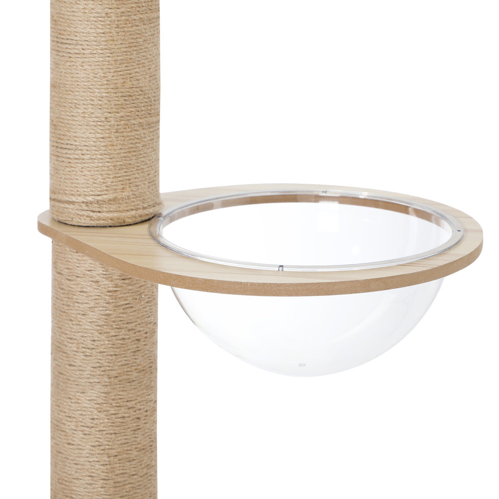 Alopet Cat Tree Wood Tower Scratching 270cm Post Floor to Ceiling-Cat Tree-PEROZ Accessories