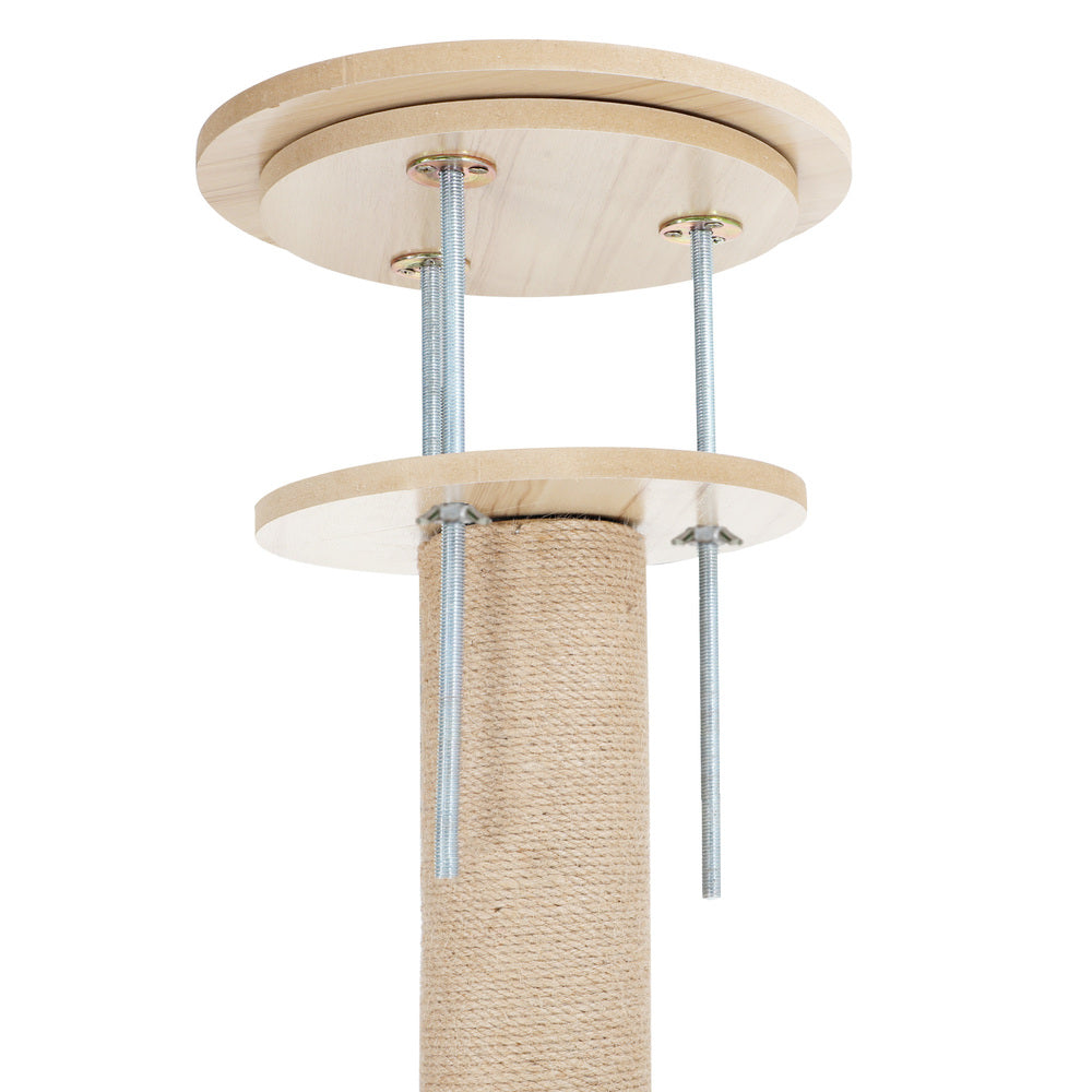 Alopet Cat Tree Wood Tower Scratching 270cm Post Floor to Ceiling-Cat Tree-PEROZ Accessories