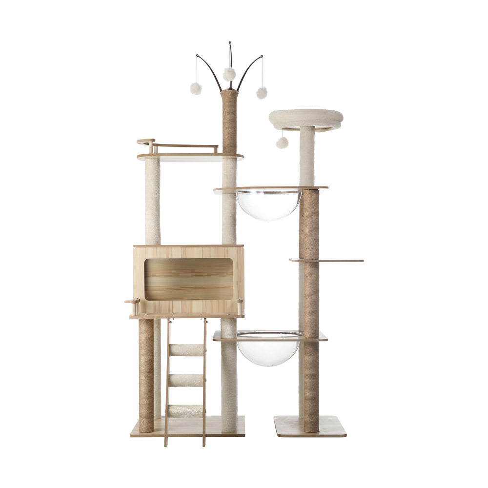 Alopet Large Cat Tree Wood Scratcher Condo House Bed 172cm-Cat Trees-PEROZ Accessories
