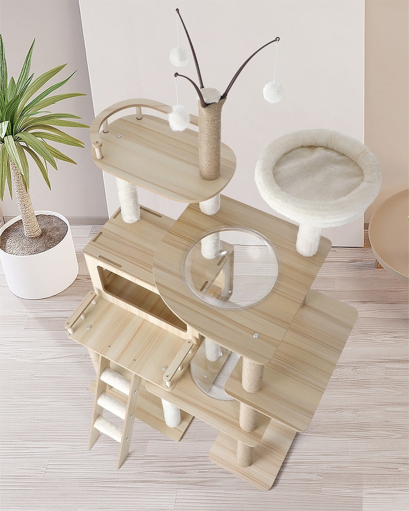 Alopet Large Cat Tree Wood Scratcher Condo House Bed 172cm-Cat Trees-PEROZ Accessories