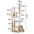 Alopet Cat Tree Tower Scratching Post Scratcher 190cm-Cat Trees-PEROZ Accessories