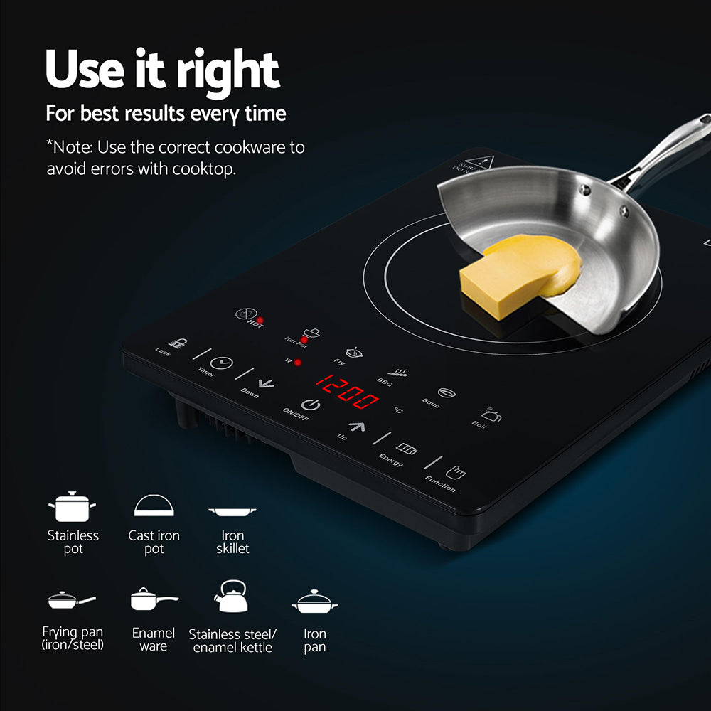 Devanti Electric Ceramic Cooktop 30cm-Appliances > Kitchen Appliances-PEROZ Accessories