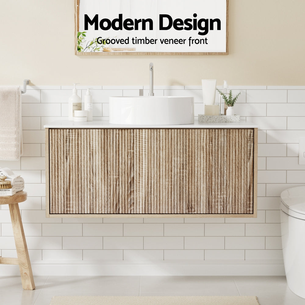 Cefito Vanity Unit 915mm with Basin Oak-Furniture > Bathroom > Vanity Units-PEROZ Accessories