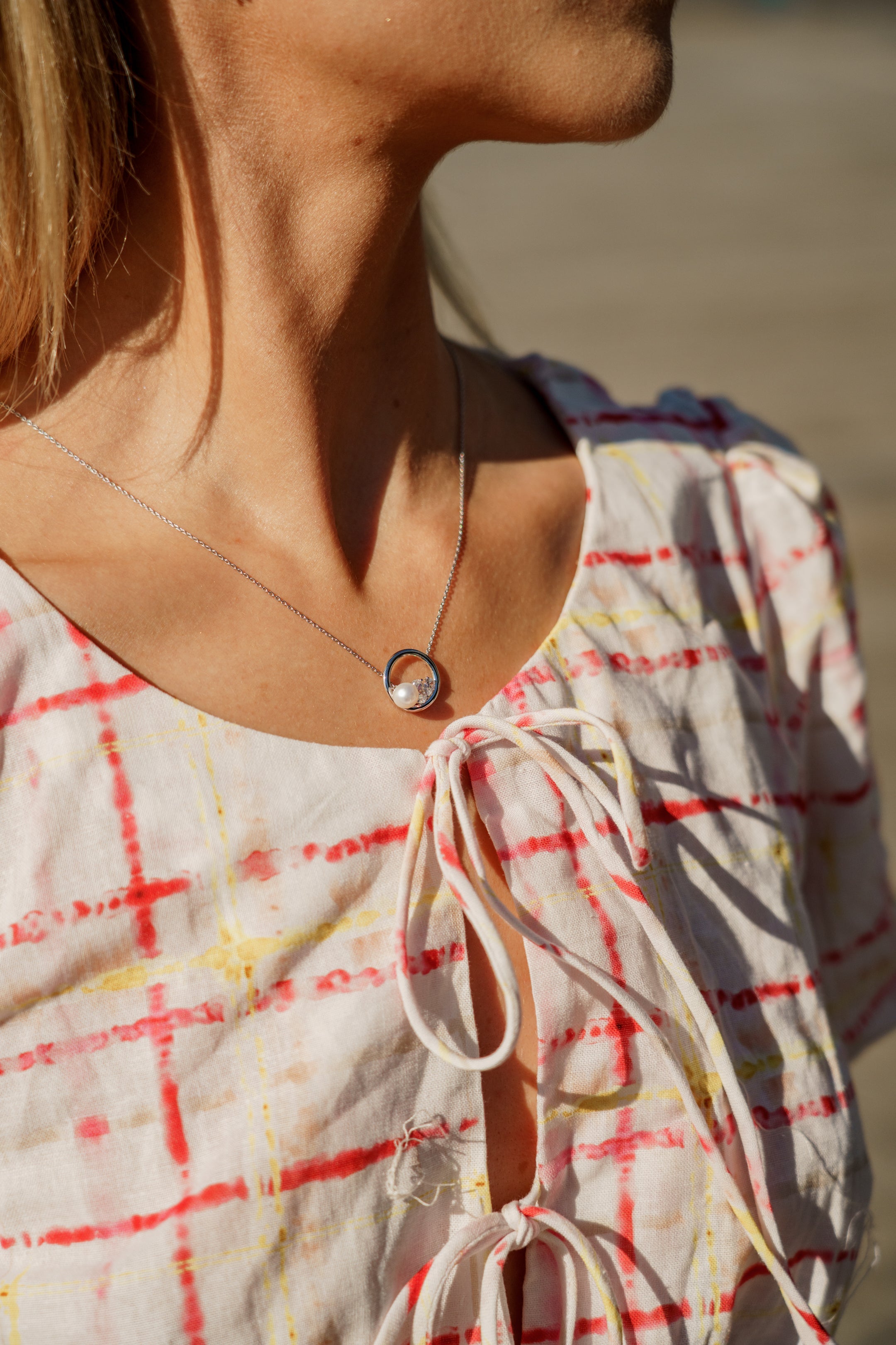 CHIC NOEL FRESHWATER PEARL LARIAT SILVER-PEROZ Accessories