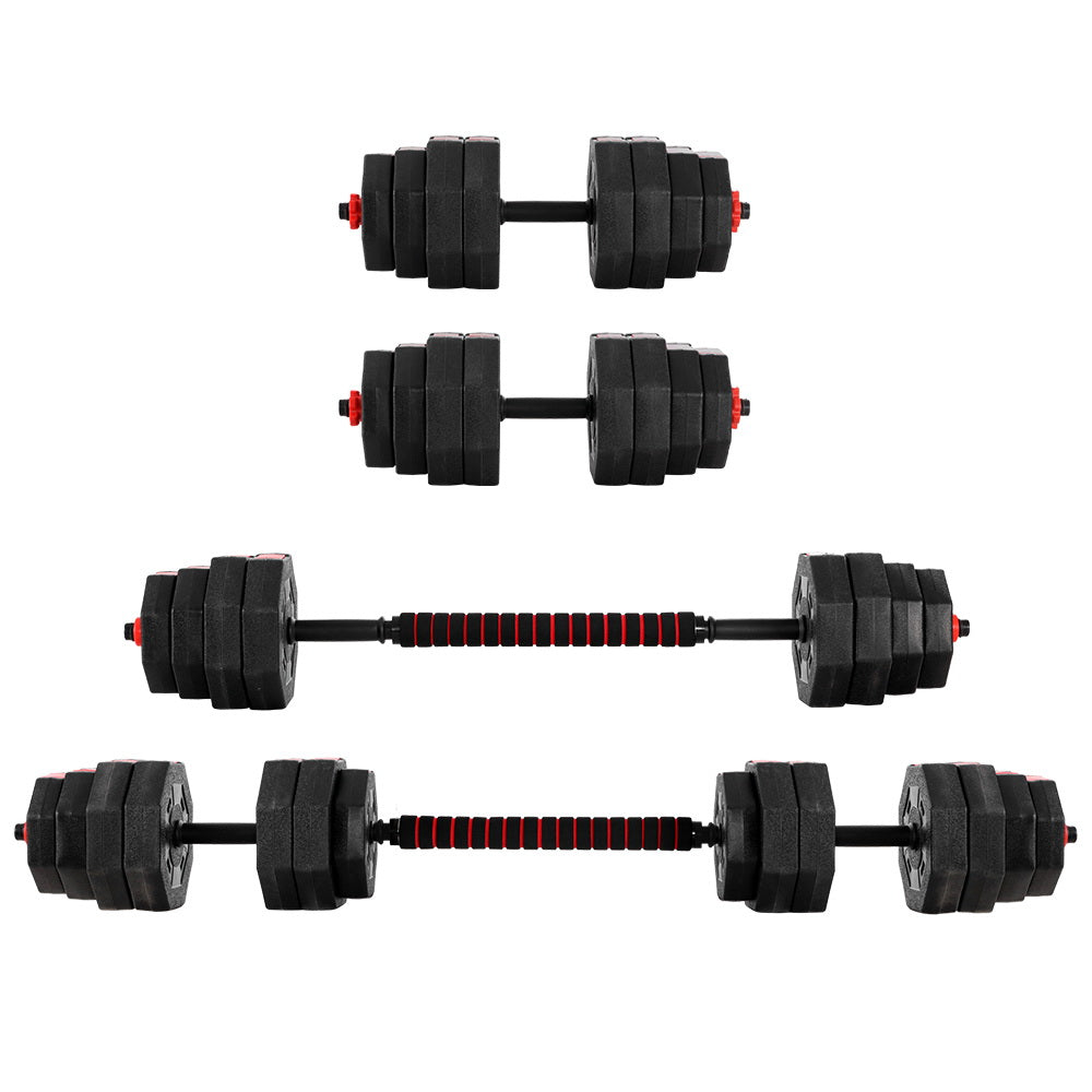 Everfit 40kg Dumbbells Barbell Set Adjustable Dumbbell Weight Lifting-Sports & Fitness > Exercise, Gym & Fitness > Free Weights-PEROZ Accessories