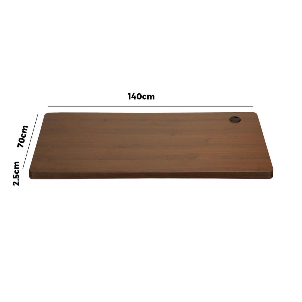 Oikiture Standing Desk Top Adjustable Electric Desk Board Computer Table Walnut-Office Desks-PEROZ Accessories