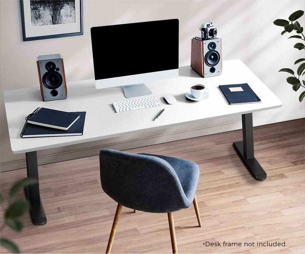 Oikiture Standing Desk Top with Drilled Hole White 150x75cm-Desk Board-PEROZ Accessories